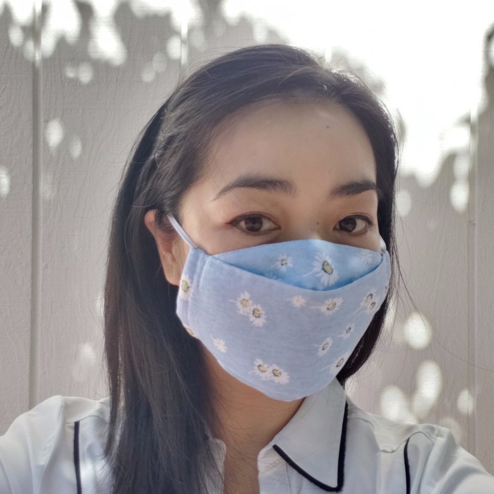 NEW! Light Blue Sky Blue Face Masks with Pocket - Picture 10 of 16